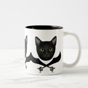 Tasse 2 Couleurs Pirate Flag Cat