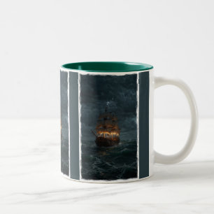 Tasse 2 Couleurs Pirate Galleon sur le Maine espagnol
