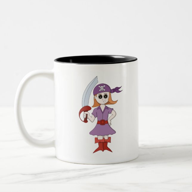 Tasse 2 Couleurs Pirate Girl (Gauche)
