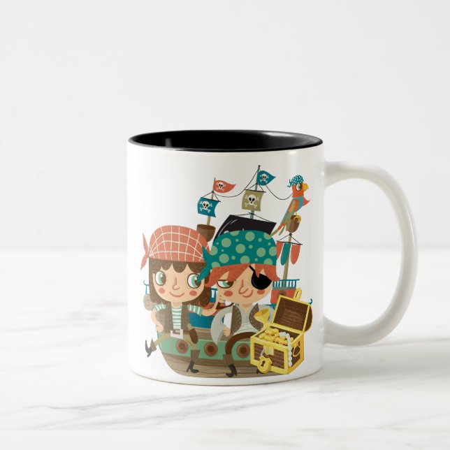 Tasse 2 Couleurs Pirates avec le trésor (Droit)