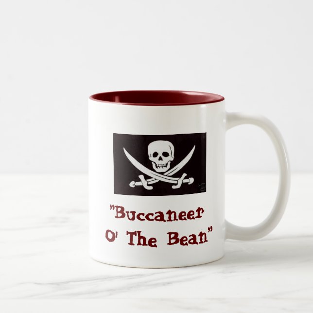 Tasse 2 Couleurs Pirates de café (Droit)