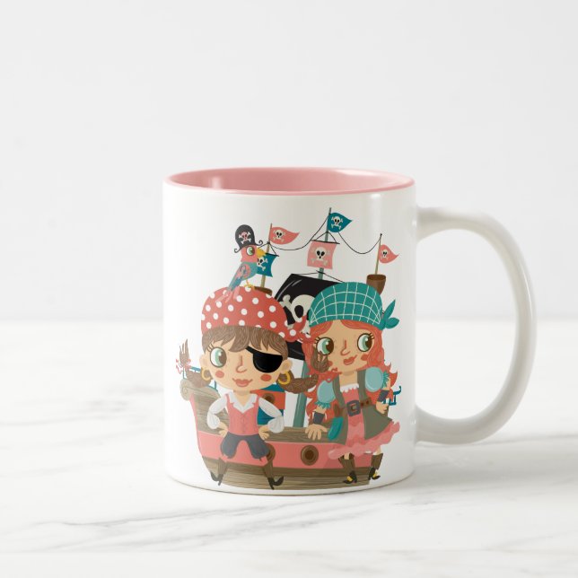 Tasse 2 Couleurs Pirates Girly (Droit)