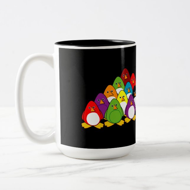 Tasse 2 Couleurs Piscine de pingouin (Gauche)