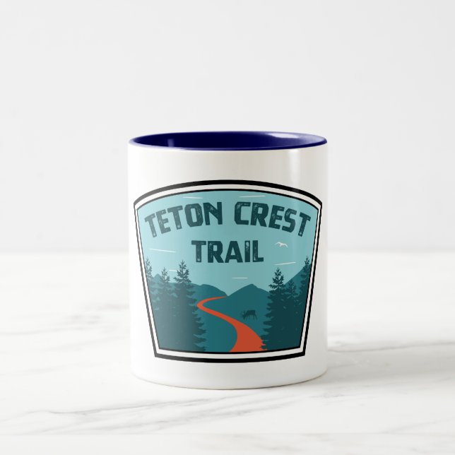Tasse 2 Couleurs Piste de crête de Teton (Centre)