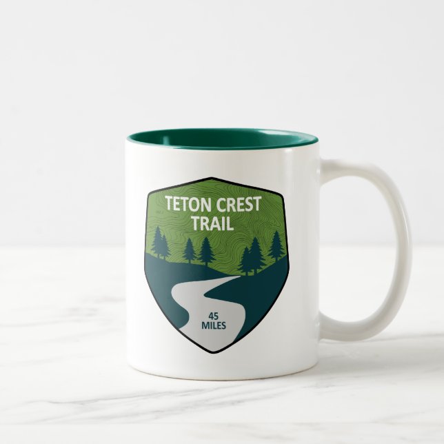 Tasse 2 Couleurs Piste de crête de Teton (Droit)