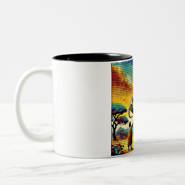 Tasse 2 Couleurs pixelated image of a dragon trainer (Gauche)