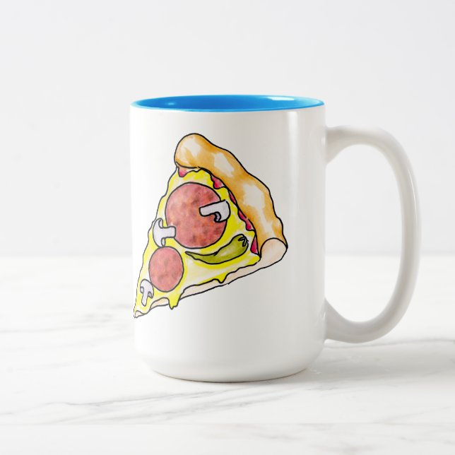 Tasse 2 Couleurs Pizza (Droit)