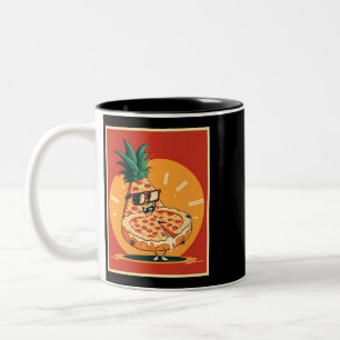 Tasse 2 Couleurs Pizza Ananas Hawaii Été Restauration rapide Tomate