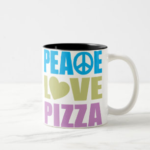 Tasse 2 Couleurs Pizza d'amour de paix