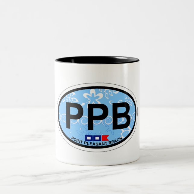 Tasse 2 Couleurs Plage agréable de point (Centre)