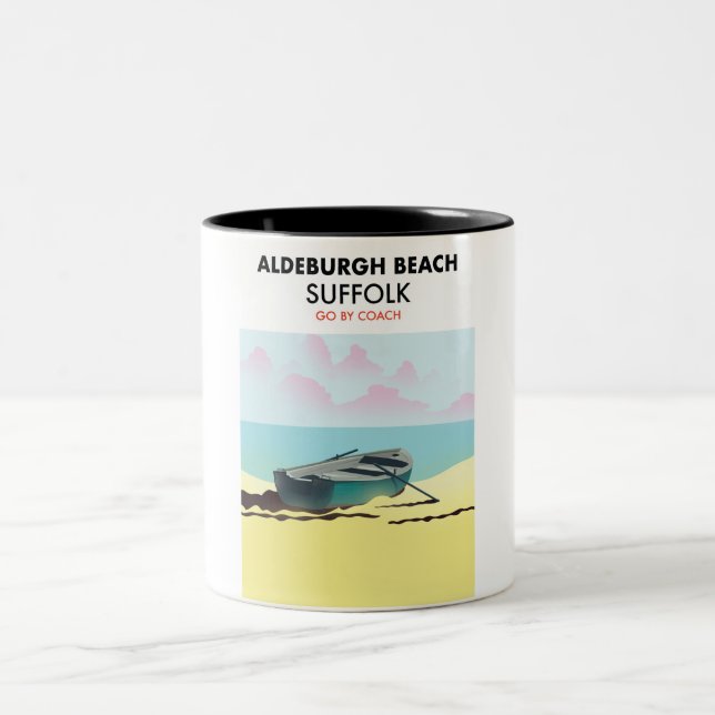 Tasse 2 Couleurs Plage d'Aldeburgh Suffolk  (Centre)