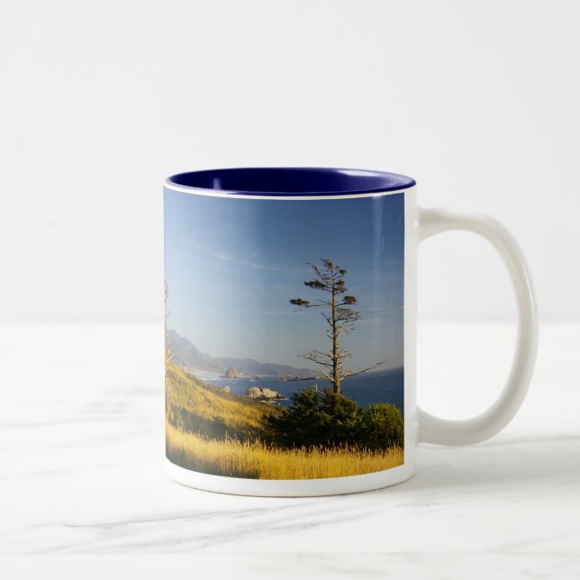 Tasse 2 Couleurs Plage de Cannon, Oregon (Droit)