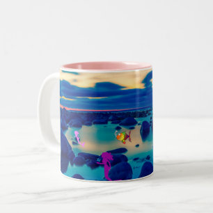 Tasse 2 Couleurs Plage de Mermaid