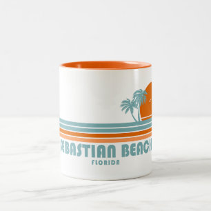 Tasse 2 Couleurs Plage de Sebastian Fort Lauderdale Sun Palm Trees