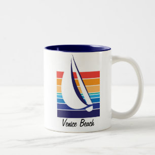 Tasse 2 Couleurs Plage de Square_Venice de couleur de bateau