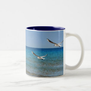 Tasse 2 Couleurs Plage et mouettes