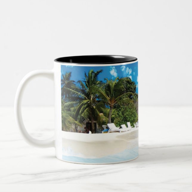 Tasse 2 Couleurs Plage exotique (Gauche)