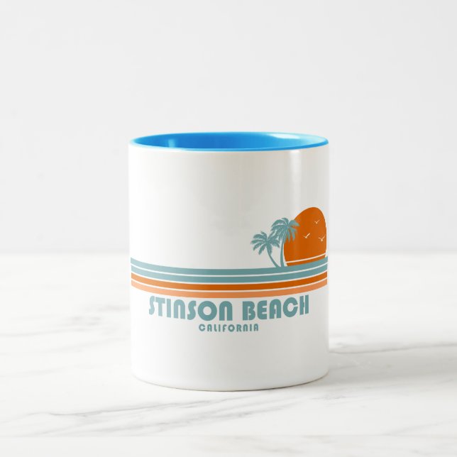 Tasse 2 Couleurs Plage Stinson Californie Soleil Palmiers (Centre)