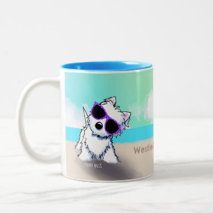 Tasse 2 Couleurs Plage Westie Classic Mug, 11 oz