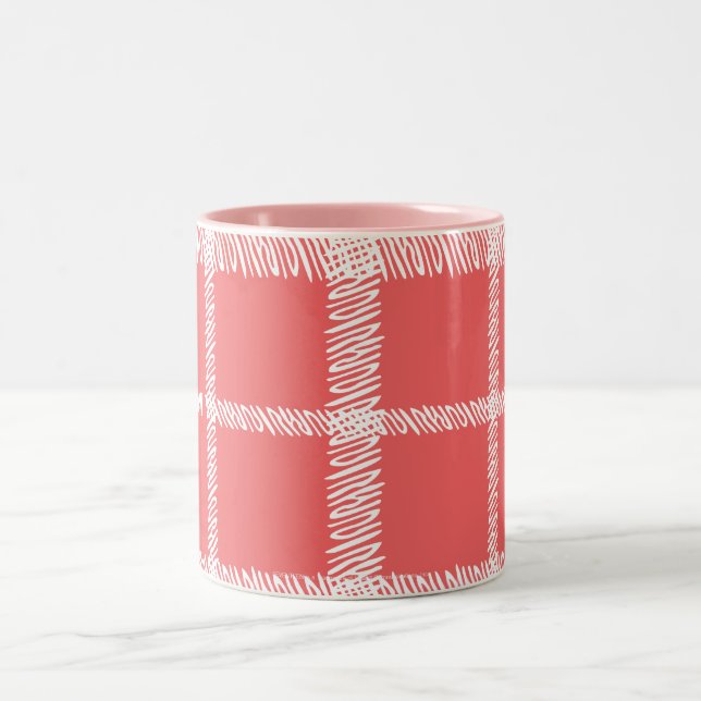 Tasse 2 Couleurs Plaid LtPink (Centre)