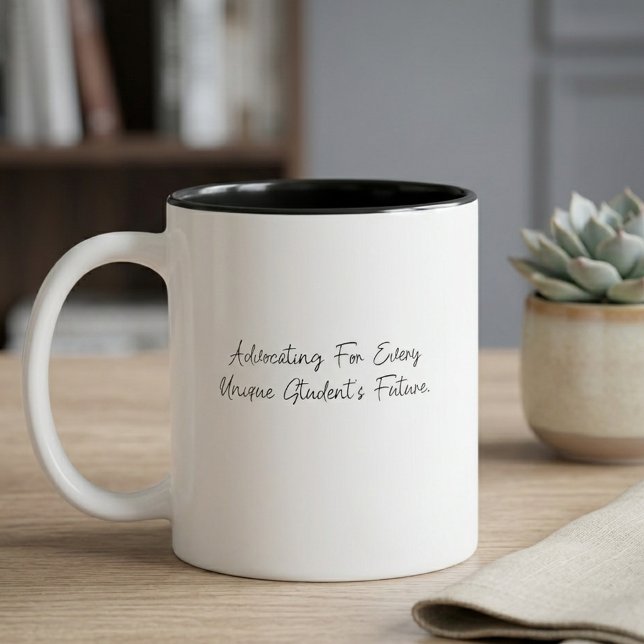 Tasse 2 Couleurs Plaider pour l'avenir de chaque élève unique (Créateur téléchargé)