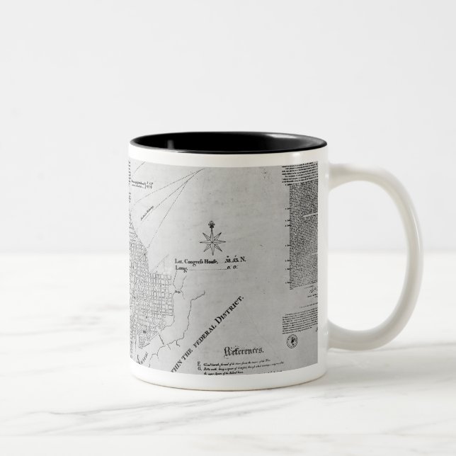 Tasse 2 Couleurs Plan de DC de Washington (Droit)