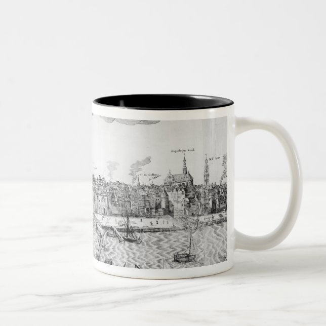 Tasse 2 Couleurs Plan de ville d'Anvers, 1549 (Droit)