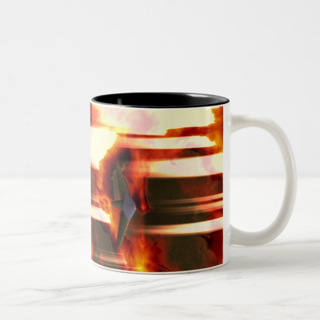 Tasse 2 Couleurs planète en feu (Droit)