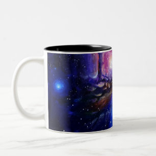 Tasse 2 Couleurs Planète Galaxie et nébuleuse