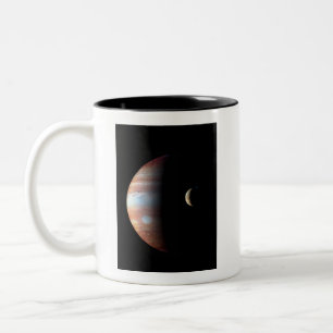 Tasse 2 Couleurs Planète géante gazeuse Jupiter et lune galiléenne 