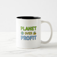 Planète sur le profit - Durabilité café à deux ton