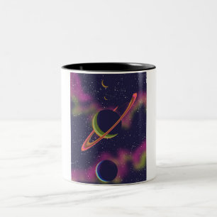Tasse 2 Couleurs Planètes et Étoiles