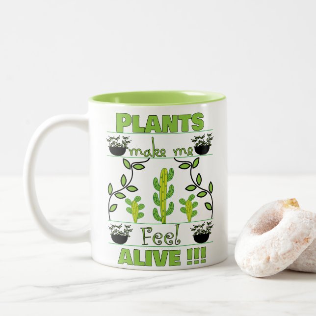 Tasse 2 Couleurs Plante Lover (Avec donut)
