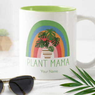 Tasse 2 Couleurs Plante Mama Boho Rainbow Garden Monstera Feuilles