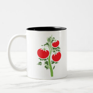 Tasse 2 Couleurs Plante Tomate Énorme Fruits Légumes Rouge
