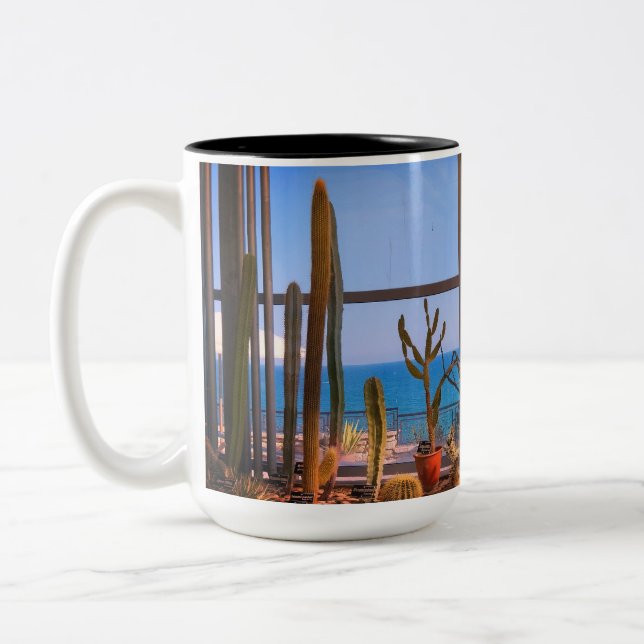 Tasse 2 Couleurs Plantes de cactus et mer (Gauche)