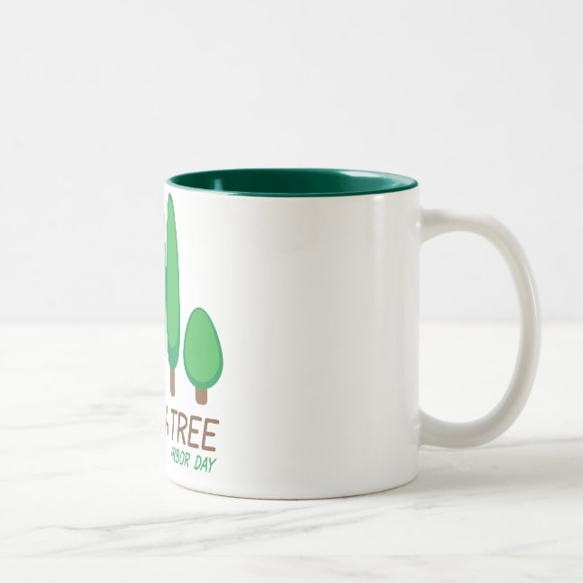 Tasse 2 Couleurs Plantez un arbre - journée de l'arbre (Droit)
