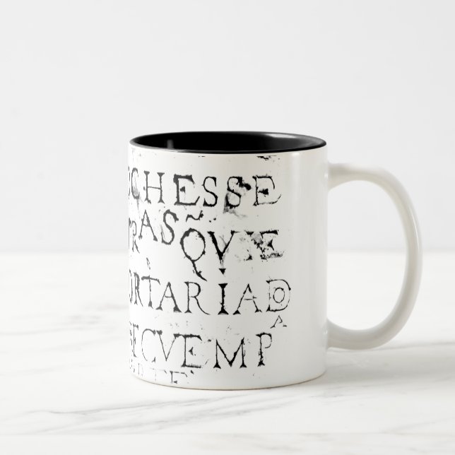 Tasse 2 Couleurs Plaque de pierre sur une rue à Lisbonne (Droit)