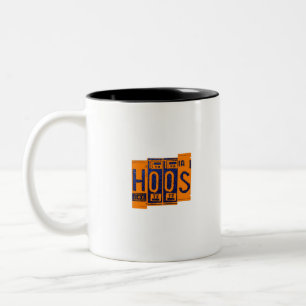 Tasse 2 Couleurs Plaque d'immatriculation UVA hoos