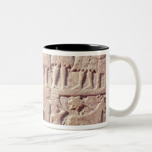 Tasse 2 Couleurs Plaque votive dépeignant une scène de offre (Droit)