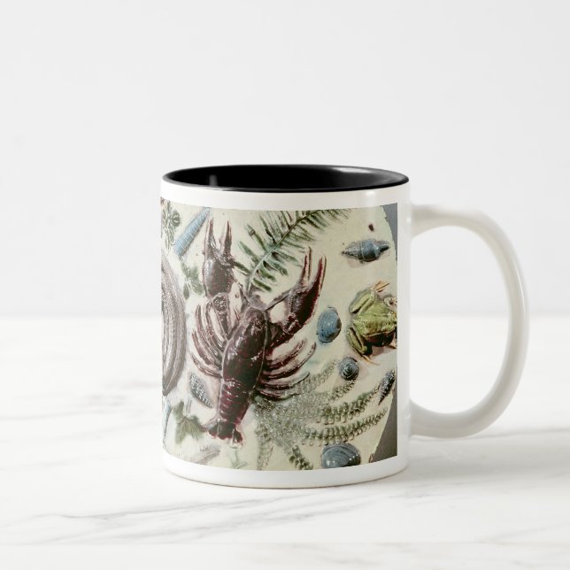 Tasse 2 Couleurs Plat de Rustique Figuline avec un arrière - plan (Droit)