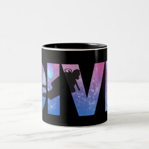 Tasse 2 Couleurs PLONGER avec des plongeurs en faisant le mot
