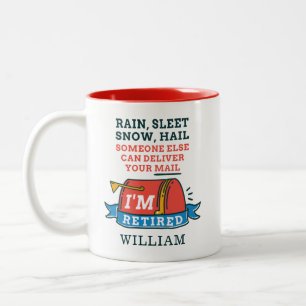 Tasse 2 Couleurs Pluie Verglas Neige Travailleur Postal Retraité Pe