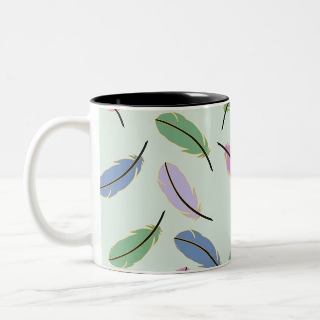 Tasse 2 Couleurs Plumes (Gauche)