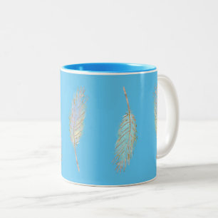 Tasse 2 Couleurs Plumes de Boho