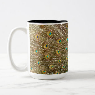 Tasse 2 Couleurs Plumes de queue de paon