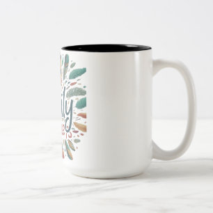 Tasse 2 Couleurs Plumes familiales