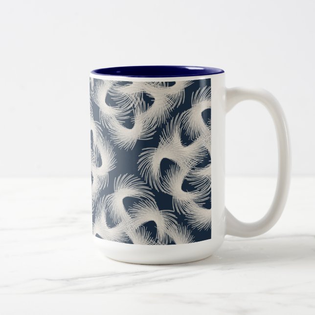 Tasse 2 Couleurs Plumes volantes blanches (Droit)