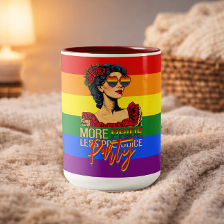 Tasse 2 Couleurs Plus de fierté moins de préjugés Mois de la fierté
