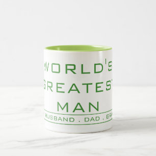 Tasse 2 Couleurs Plus Grand Homme du Monde - Fils, Mari, Papa, Gran